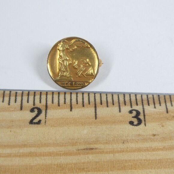 NFBPWC Lapel Pin National Federation of Women’s Clubs Vintage Gold Filled - Picture 3 of 8